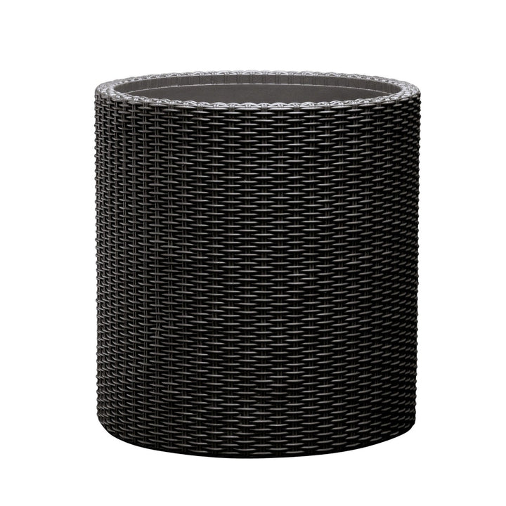 Keter blomsterkrukke, rund, diameter 36 cm, antracit, Cylinder Planter M