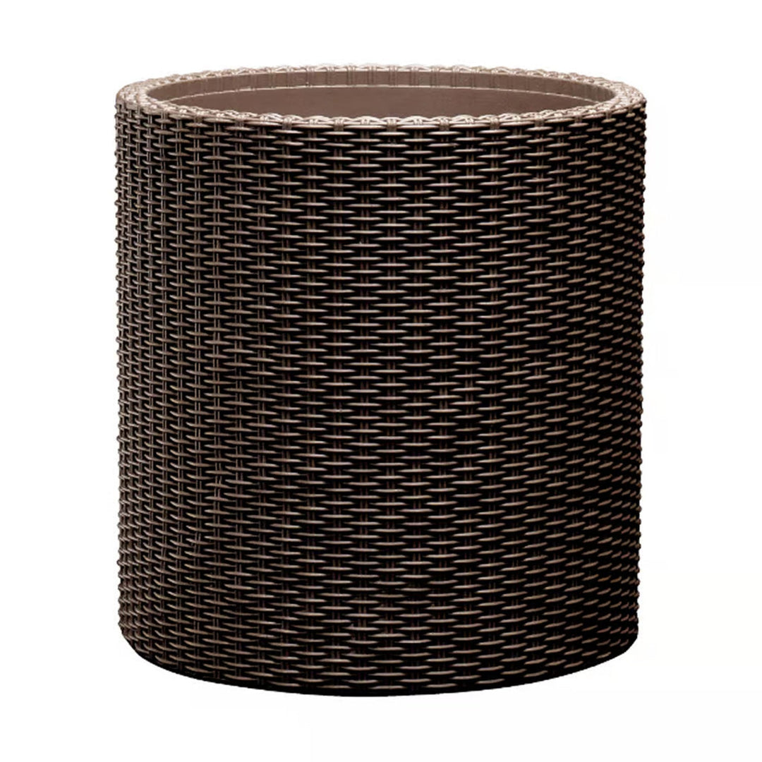 Keter blomsterkrukke, rund, diameter 36 cm, brun, Cylinder Planter M
