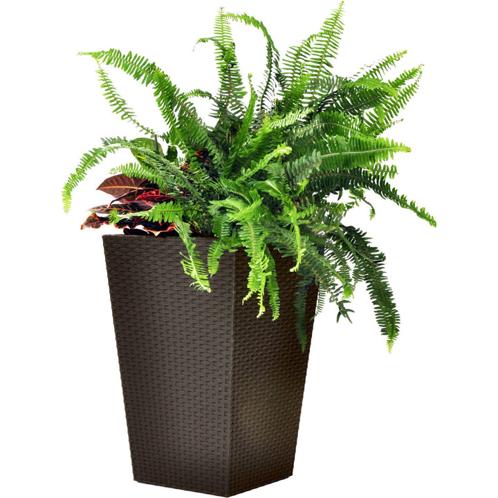 Keter blomsterkrukke, rektangulær, højde 57 cm, brun, Rattan Planter M