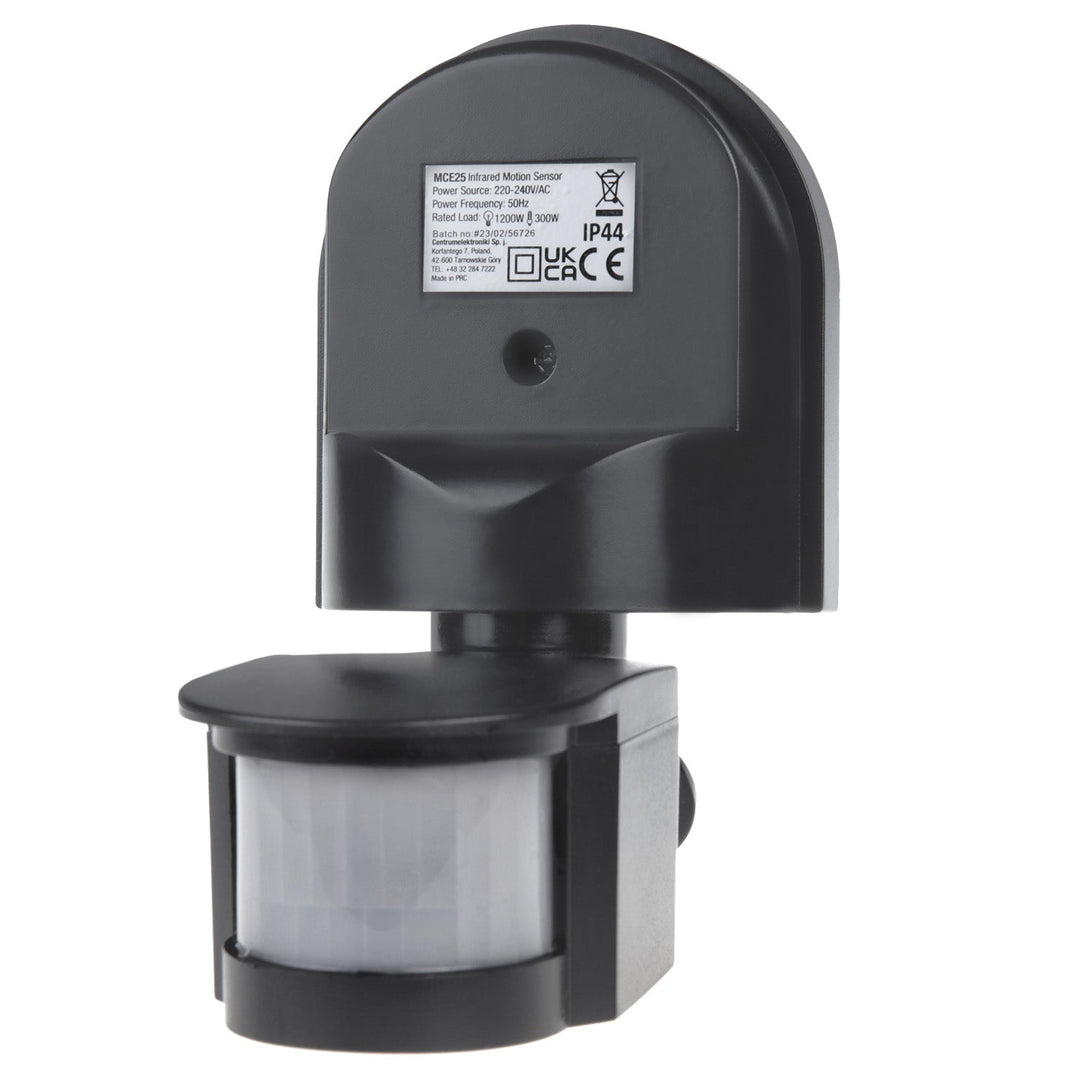 Vægmonteret bevægelses- og skumringsensor Maclean 180° max 1200W grå MCE25 GR