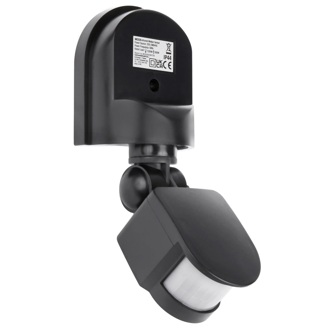 Vægmonteret bevægelses- og skumringsensor Maclean 180° max 1200W grå MCE25 GR