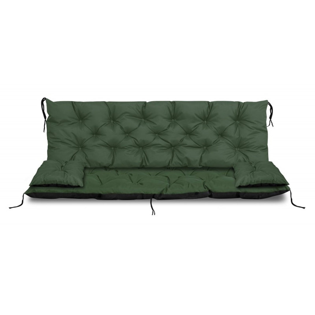 Havesæt, grøn, 100 x 60 x 50 cm + 2 puder, 42 x 42 cm