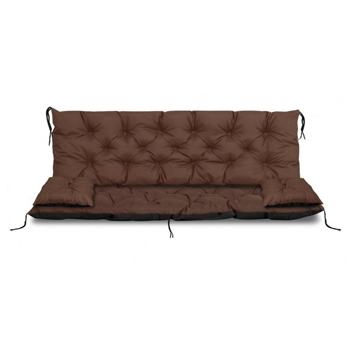 Havesæt brun 100x60x50cm + 2 puder 42 x 42 cm