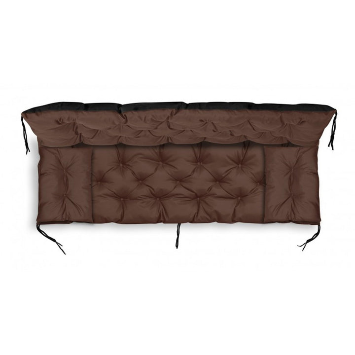 Havesæt brun 120x60x50cm + 2 puder 42 x 42 cm