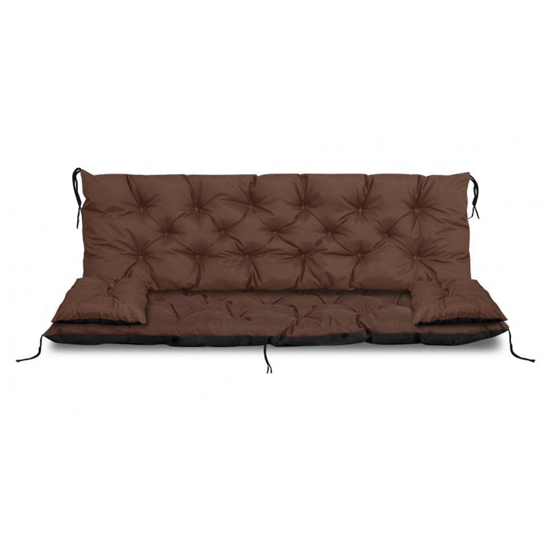 Havesæt brun 150x60x50cm + 2 puder 42 x 42 cm