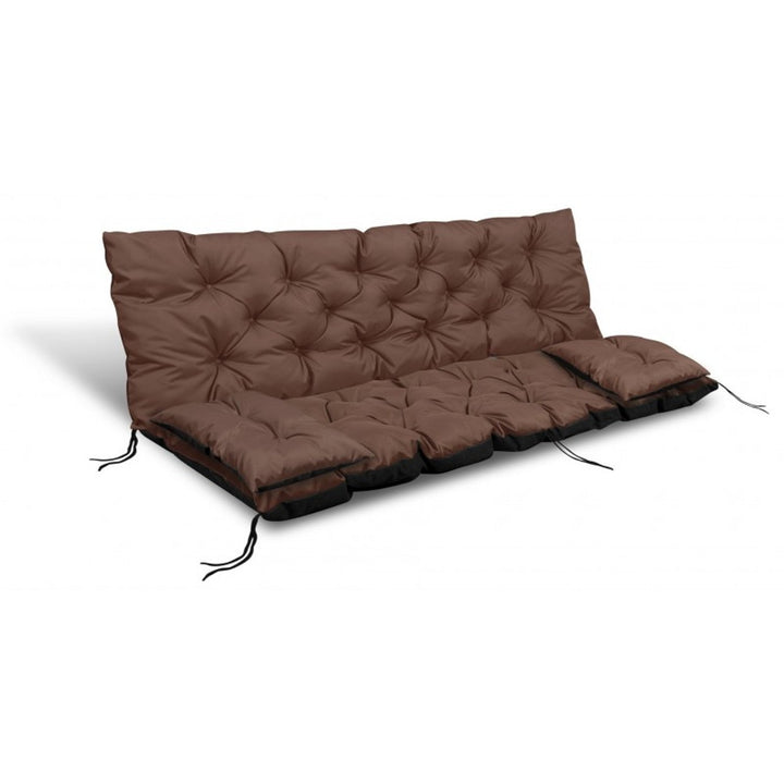 Havesæt brun 150x60x50cm + 2 puder 42 x 42 cm