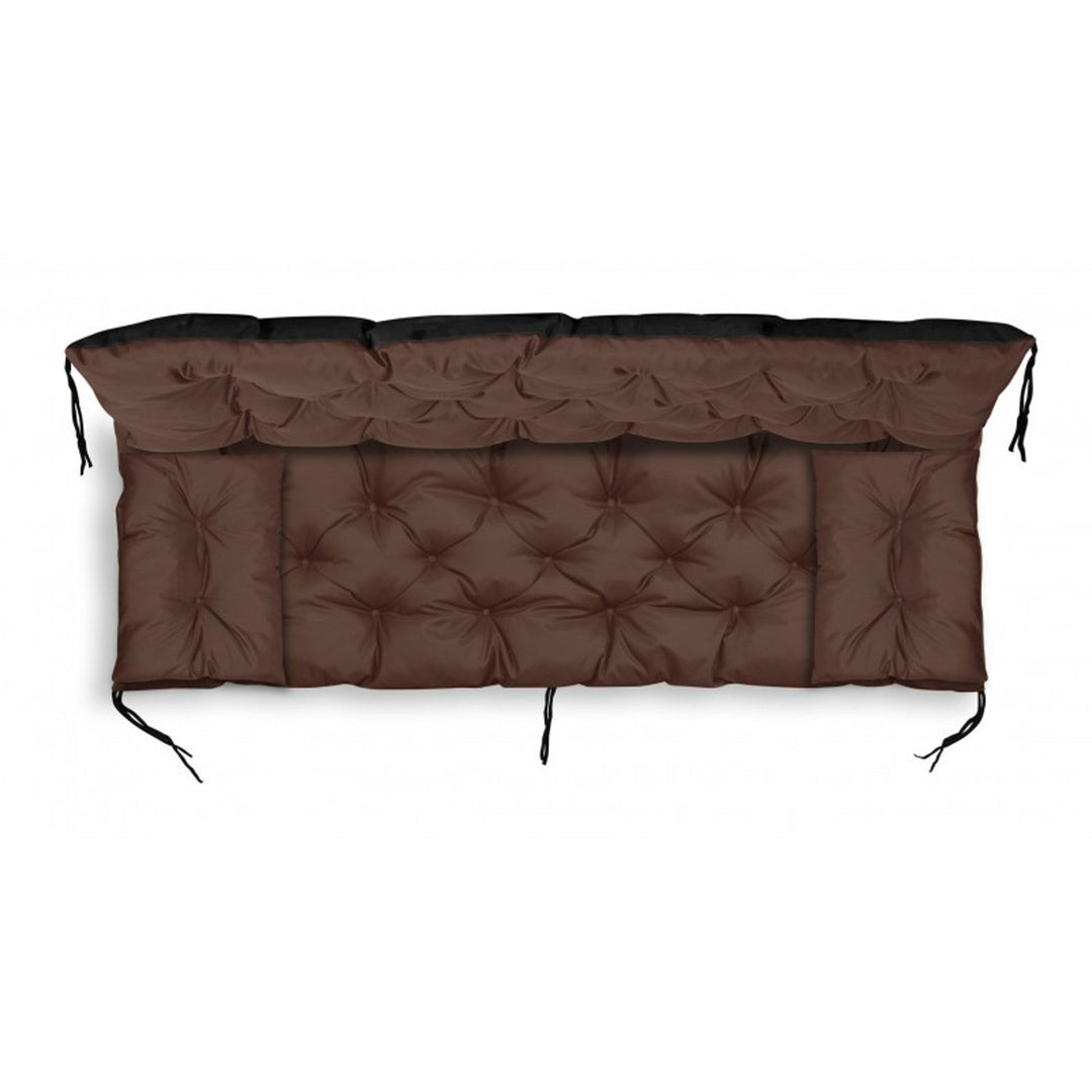 Havesæt brun 180x60x50cm + 2 puder 42 x 42 cm