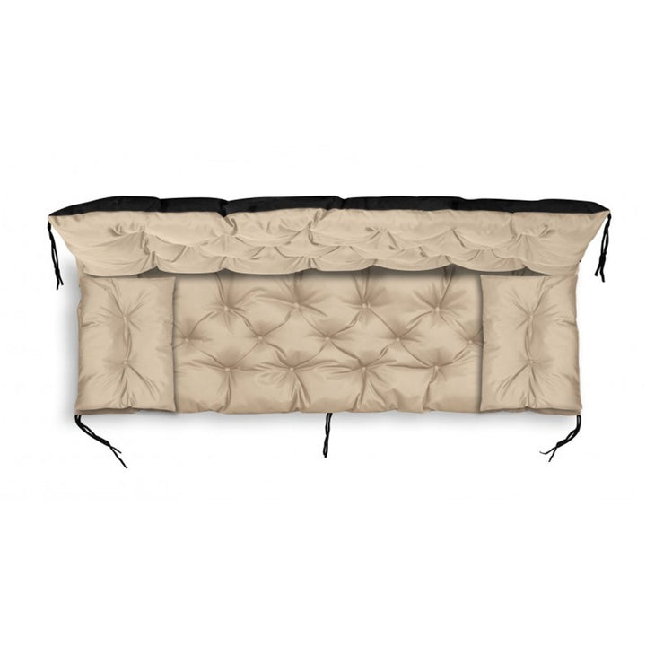 Havemøbelsæt beige 150x60x50cm + 2 puder 42 x 42 cm