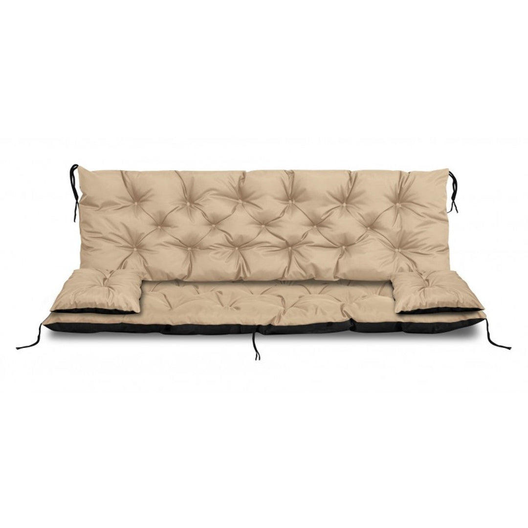 Beige havemøbelsæt 180 x 60 x 50 cm + 2 puder 42 x 42 cm