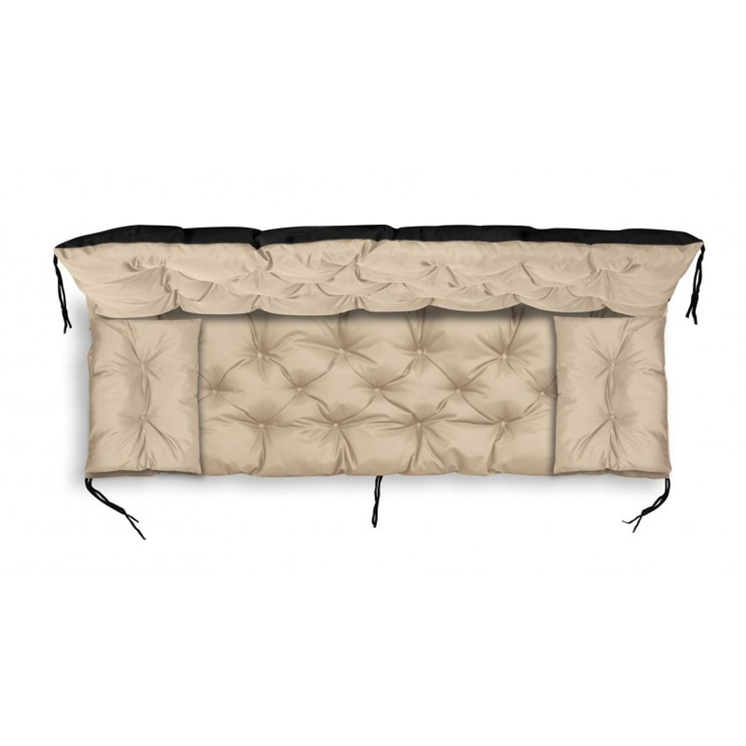 Beige havemøbelsæt 180 x 60 x 50 cm + 2 puder 42 x 42 cm