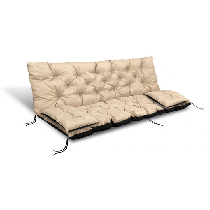 Beige havemøbelsæt 180 x 60 x 50 cm + 2 puder 42 x 42 cm