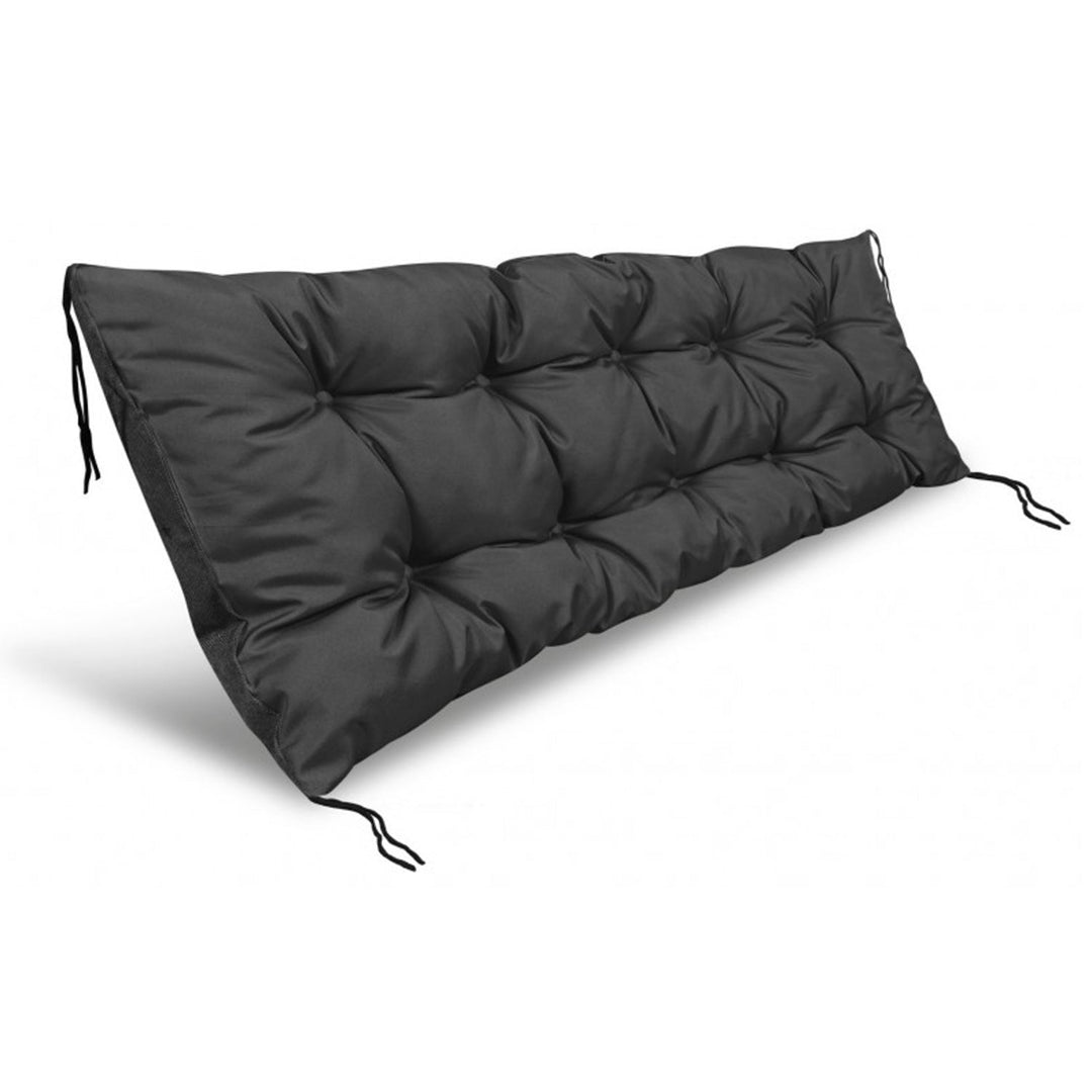 Havepude til bænk af europaller, sort, 120 x 40 cm