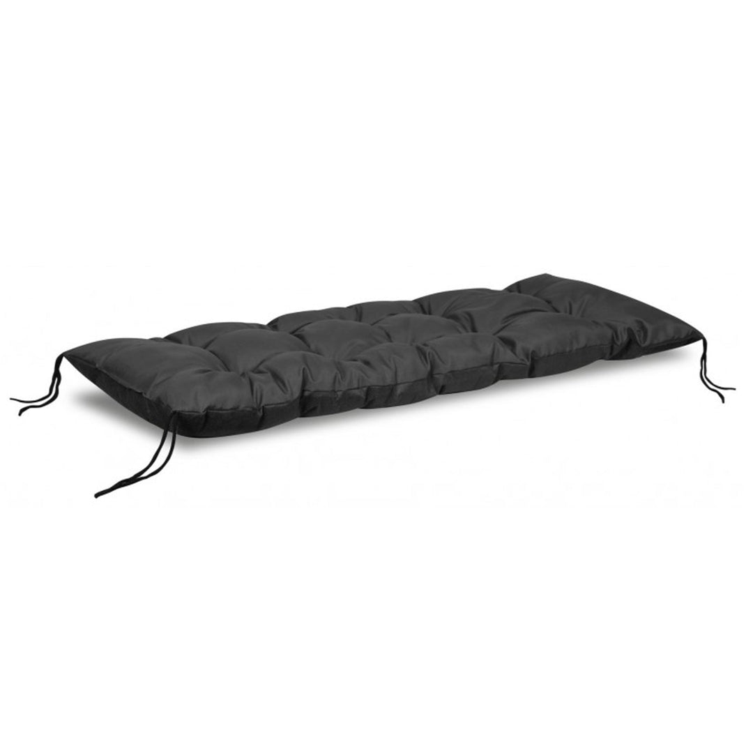 Havepude til bænk af europaller, sort, 120 x 40 cm