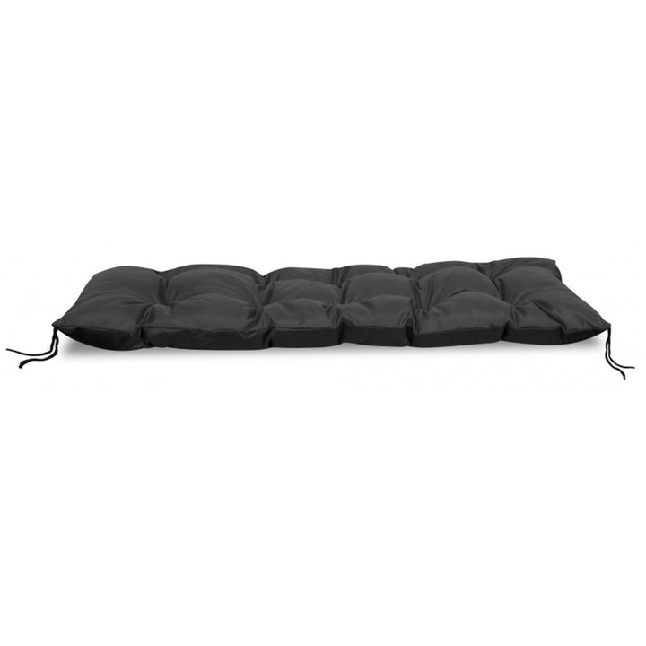 Havepude til bænk af europaller, sort, 120 x 40 cm