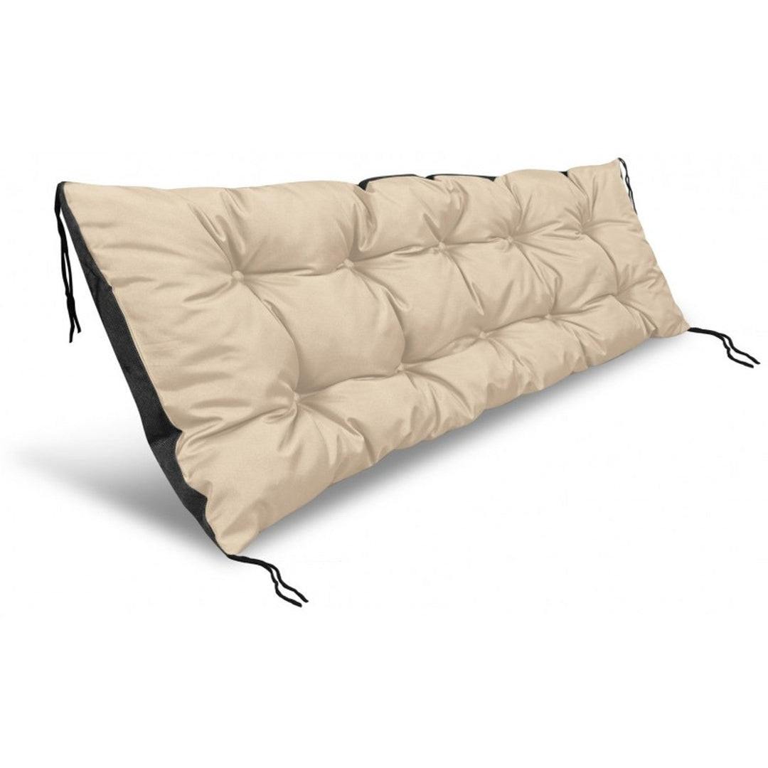 Havepude til bænk af europaller, beige, 120 x 40 cm