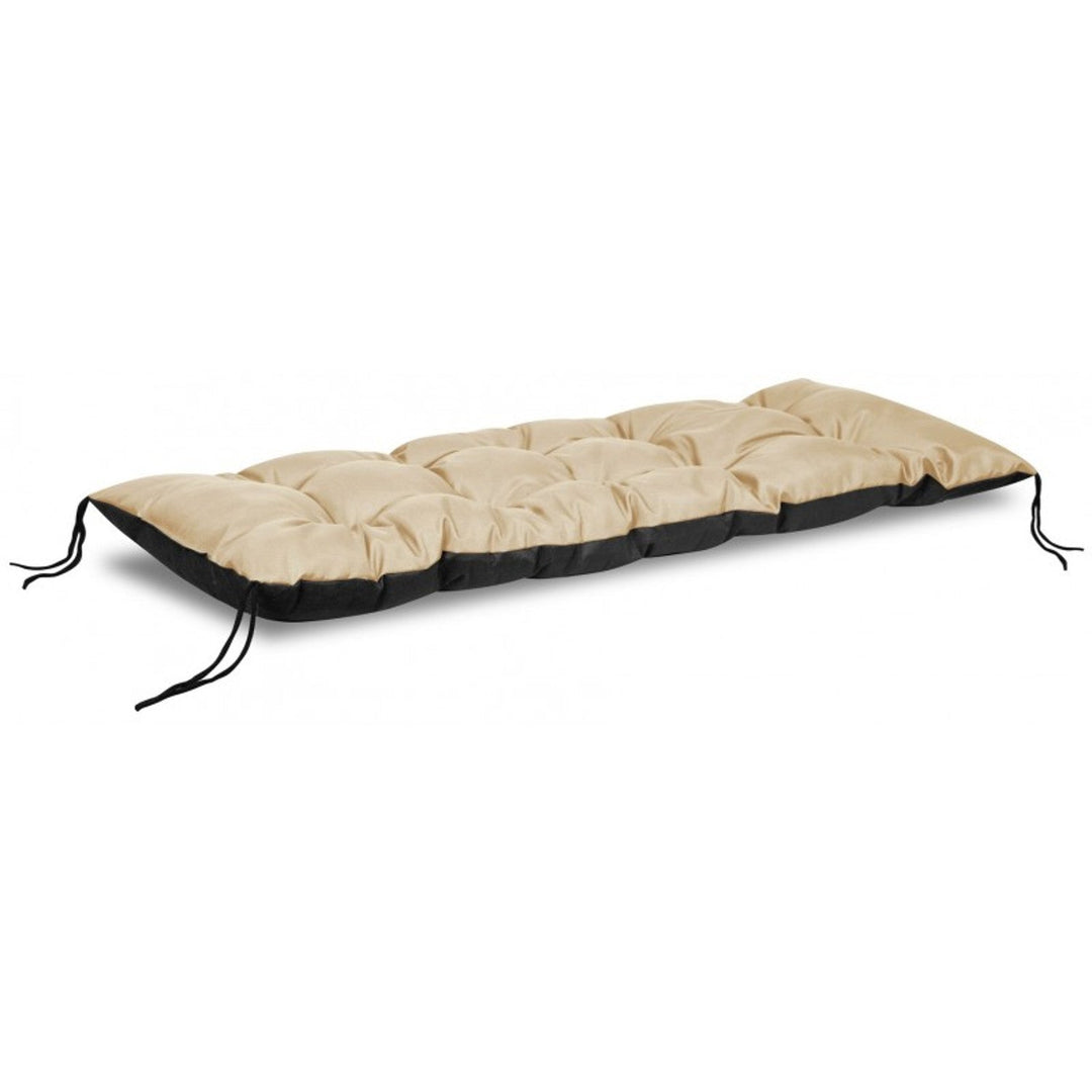 Havepude til bænk af europaller, beige, 120 x 40 cm