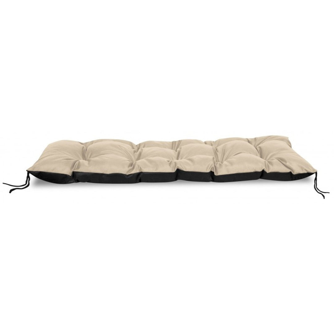 Havepude til bænk af europaller, beige, 120 x 40 cm