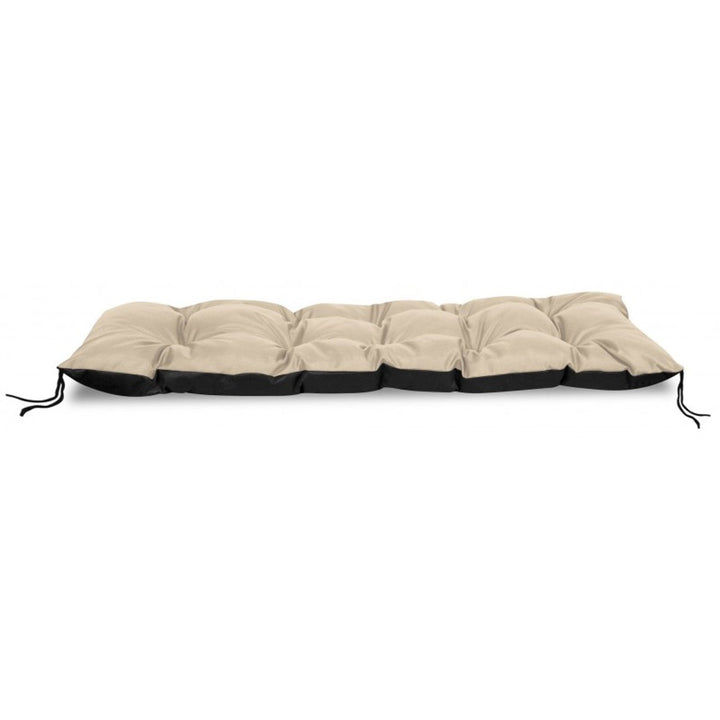 Havepude til bænk af europaller, beige, 120 x 40 cm