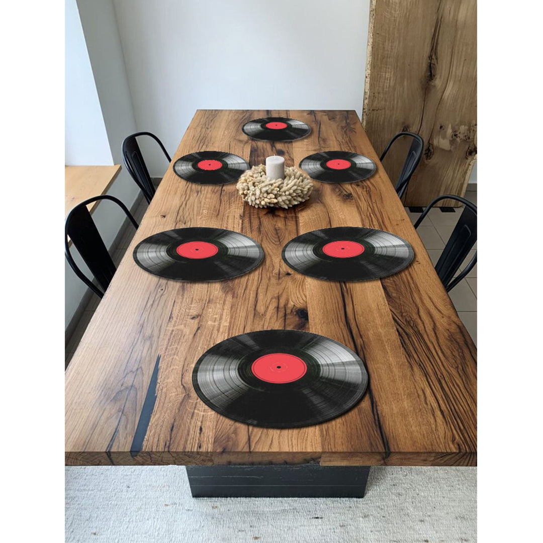 Sæt med bordskånere fra Bertoni, 6 stk., runde, 33 cm, vinyl