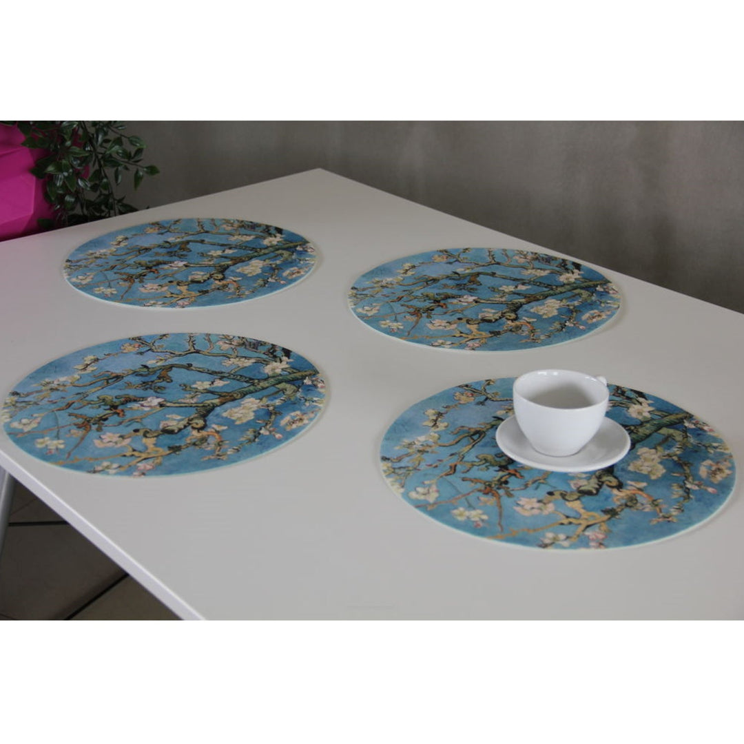 Bertoni bordskåner-sæt, 4 stk., runde, 33 cm, Almond