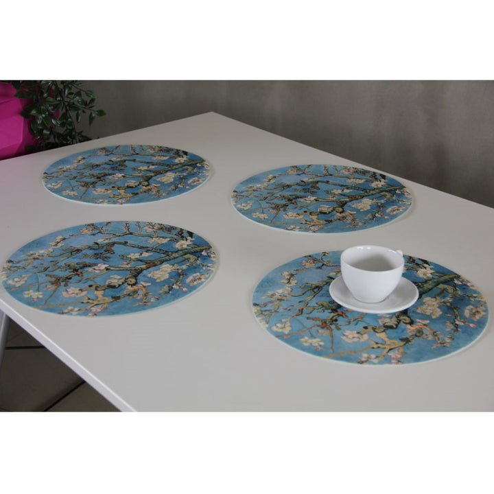 Bertoni bordskåner-sæt, 4 stk., runde, 33 cm, Almond