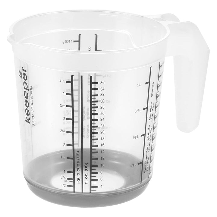 Keeeper målekande, skridsikker, med håndtag, 1 l, nordic grey, Masimmo
