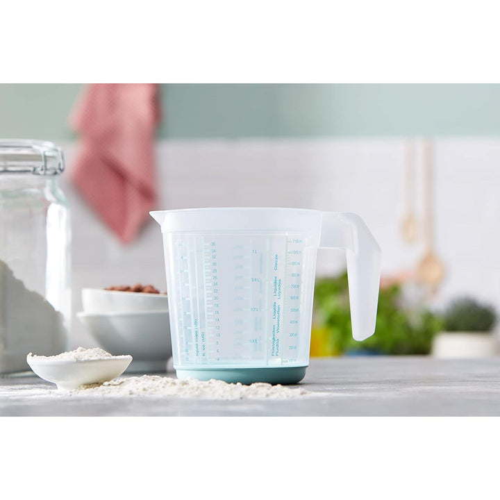 Keeeper målekande, skridsikker, med håndtag, 1 l, akvamarin, Masimmo