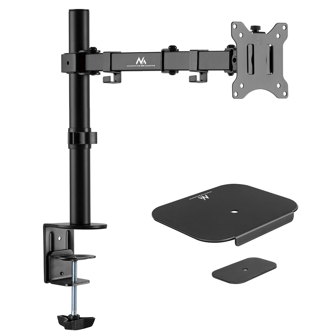 Maclean bordholder til LCD-skærm, dobbelt arm, VESA 75x75 og 100x100, 17-32", 8 kg, MC-883 + MC-929