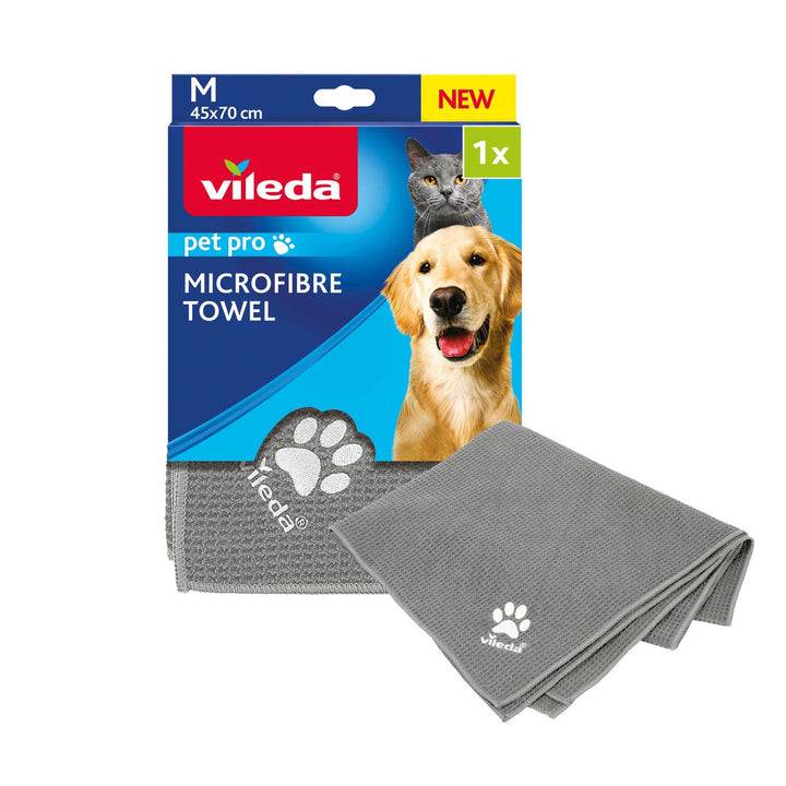 Vileda håndklæde til dyr, mikrofiber, størrelse M, Pet Pro