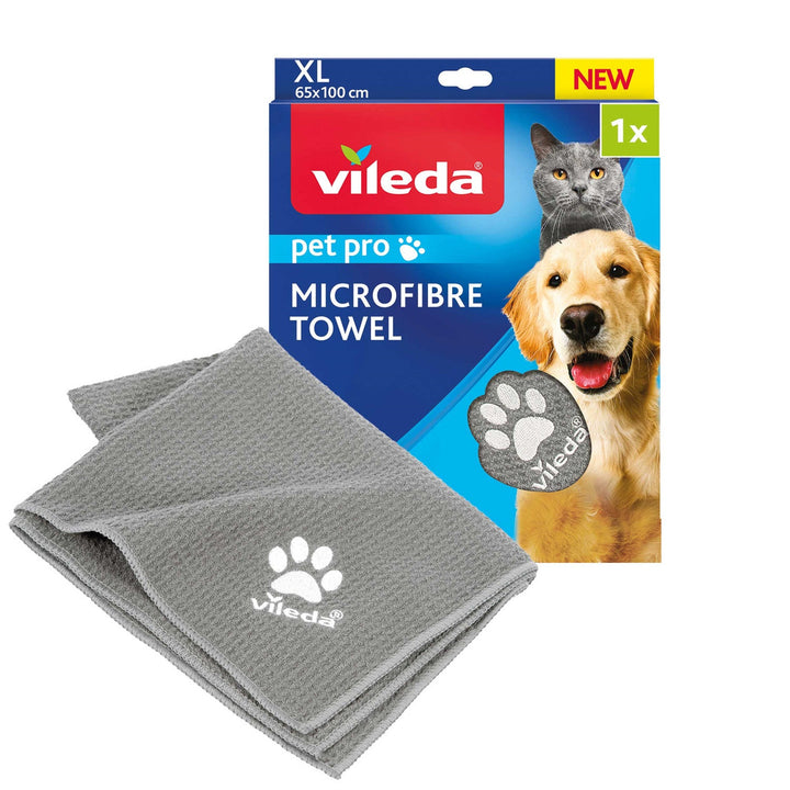 Vileda dyrehåndklæde, mikrofiber, størrelse XL, Pet Pro