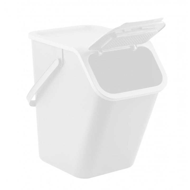 Practic affaldsspand, til affaldssortering, 25 liter, hvid, Bini 10100310