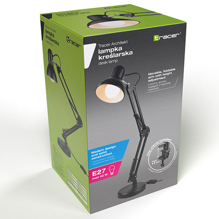 Tracer tegnelampe, bordlampe, E27-fatning, maks. 40 W, Architekt