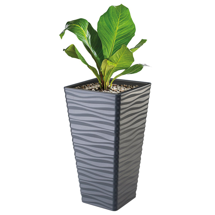 Form-Plastic kappe, frostbestandig, med indsats, antracit, Sahara Dunes Slim kvadratisk 35