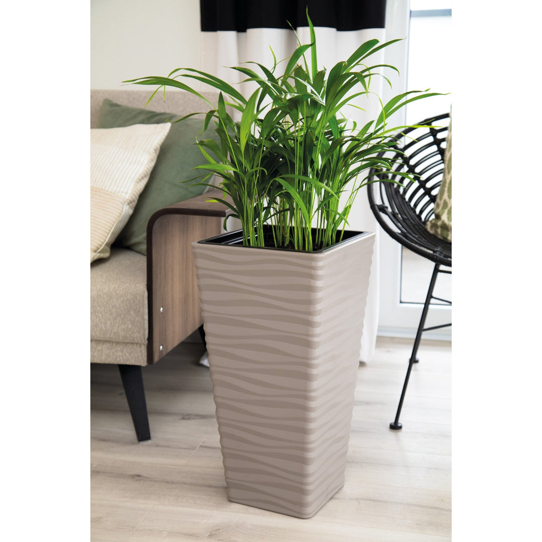 Form-Plastic-hylster, frostbestandigt, med indsats, grå-beige, Sahara Dunes Slim kvadratisk 35