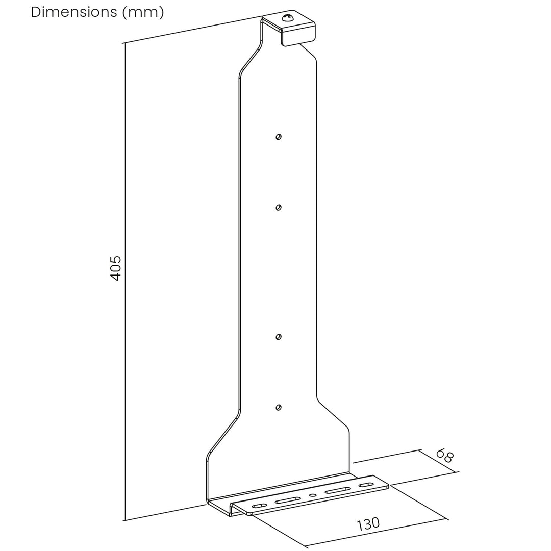 Hvid vægmonteret holder til Playstation 5-konsol, maks. 10 kg, NanoRS RS180