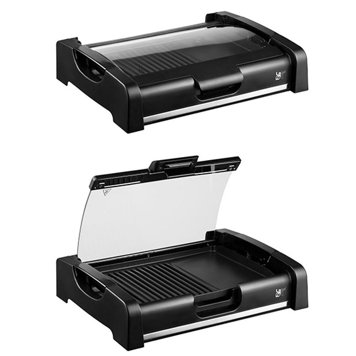 Lafe elektrisk grill med låg, 1650 W, termostat, GRL003
