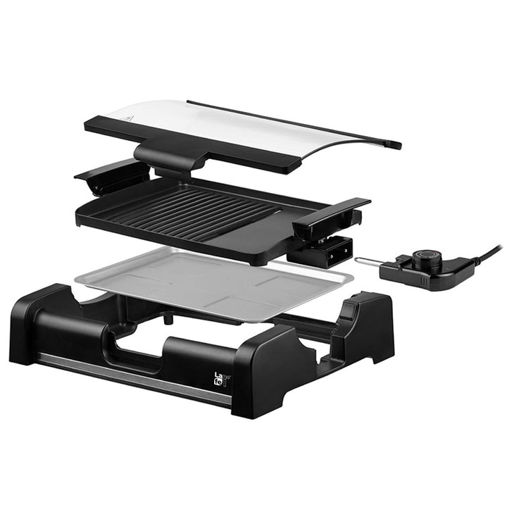 Lafe elektrisk grill med låg, 1650 W, termostat, GRL003