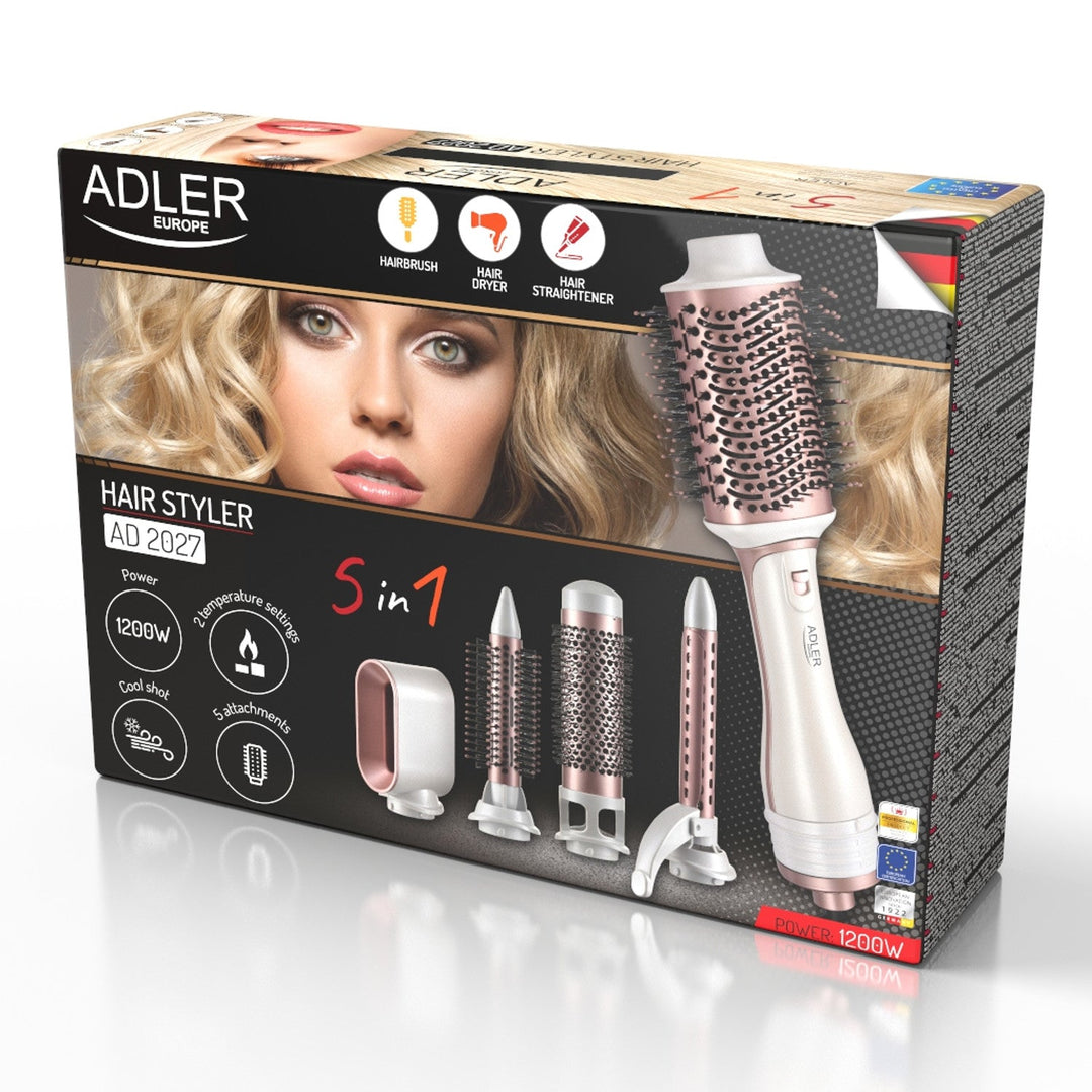 Adler 5-i-1 krøllejern, 1200 W, 5 påsætningsdyser, AD 2027
