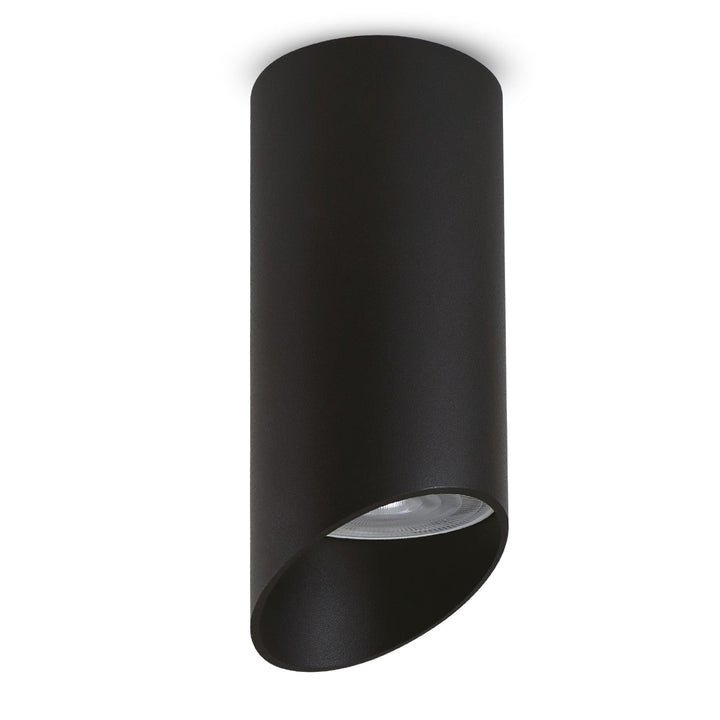 Maclean påbygning / rør, punktbelysning, rund, aluminium, GU10, 55x130 mm, sort, MCE360 B