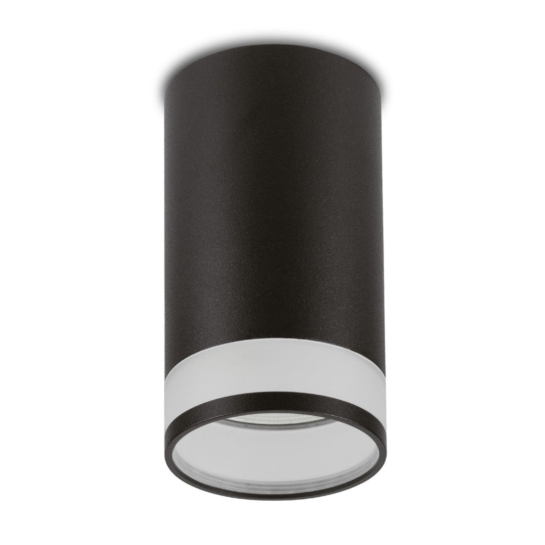 Maclean påbygning / rør, punktbelysning, rund, aluminium, GU10, 55x105 mm, sort, MCE361 B