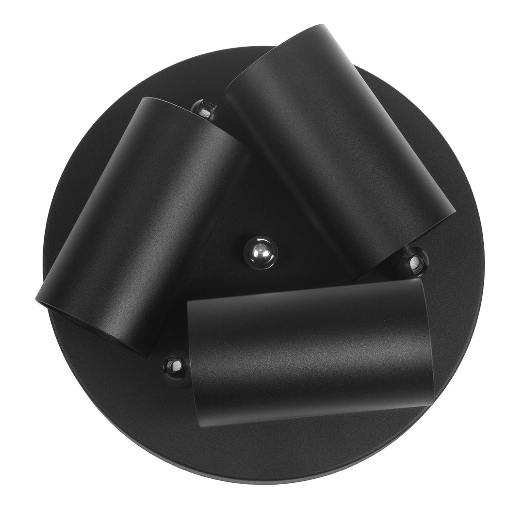 Maclean loftslampe, spotlampe, bevægelig, aluminium, 3xGU10, 55x100 mm, sort mat, MCE362 B