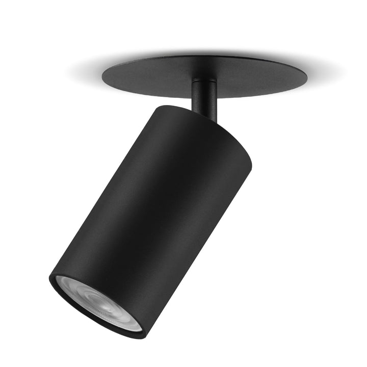 Indbygget armatur / Maclean-rør, punktbelysning, rund, aluminium, GU10, 55x100 mm, sort, MCE364 B