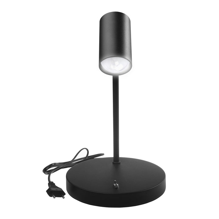 GU10 Maclean bordlampe, spot, rund, GU10, med afbryder, sort, MCE370 B