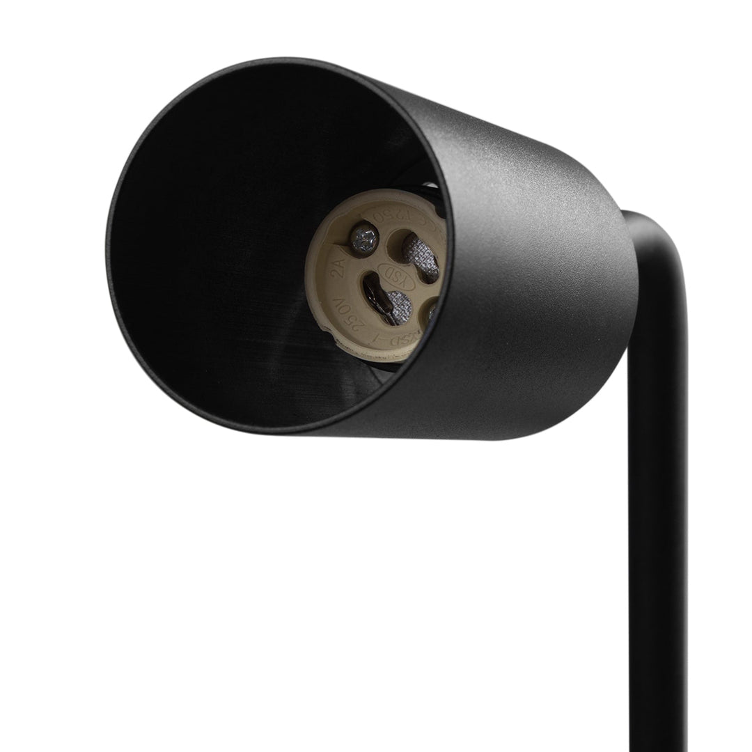 GU10 Maclean bordlampe, spot, rund, GU10, med afbryder, sort, MCE370 B