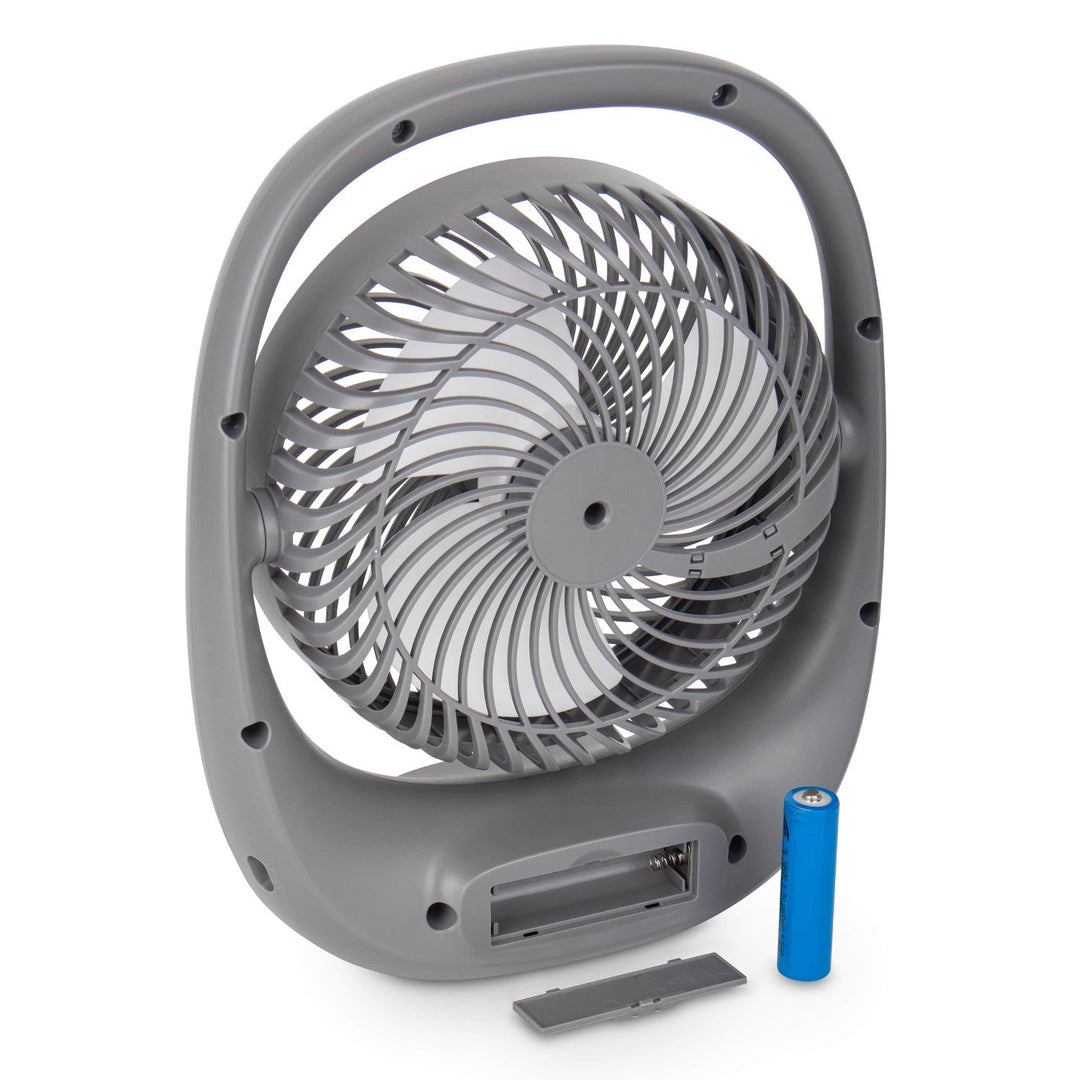 Blaupunkt ventilator, bærbar, 1800 mAh batteri, USB, 3 hastigheder, grå, APF301