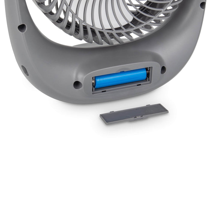Blaupunkt ventilator, bærbar, 1800 mAh batteri, USB, 3 hastigheder, grå, APF301