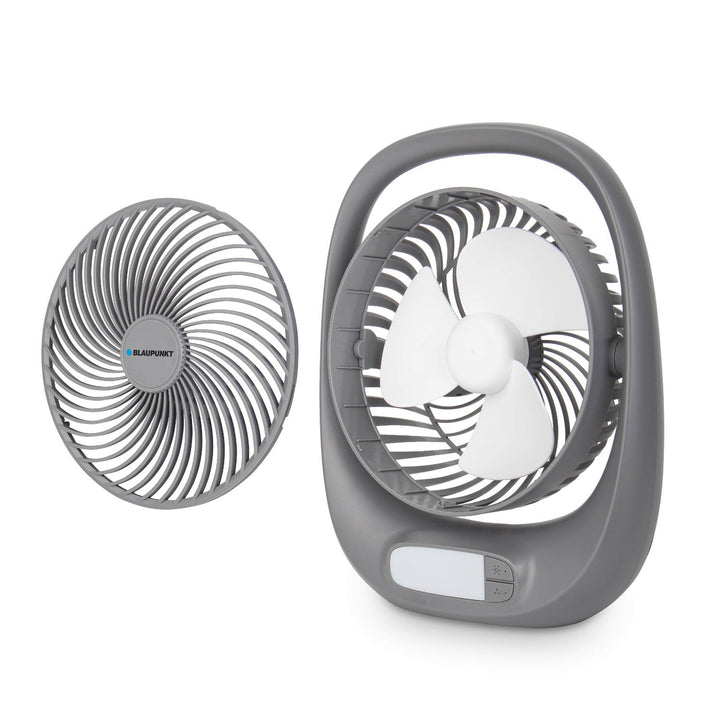 Blaupunkt ventilator, bærbar, 1800 mAh batteri, USB, 3 hastigheder, grå, APF301