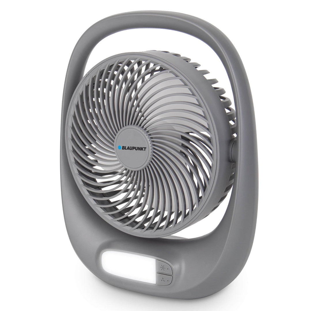 Blaupunkt ventilator, bærbar, 1800 mAh batteri, USB, 3 hastigheder, grå, APF301