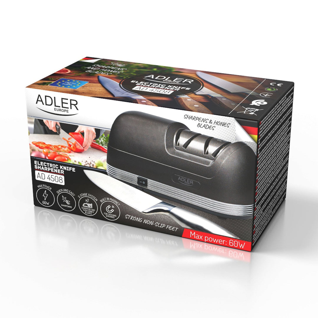 Elektrisk knivslibemaskine Adler, effekt 60 W, 2-trins system AD 4508
