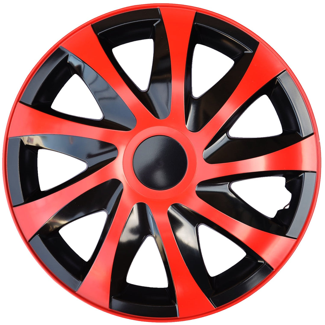 Universal hjulkapsler 16" NRM DRACO rød-sort 1 stk.